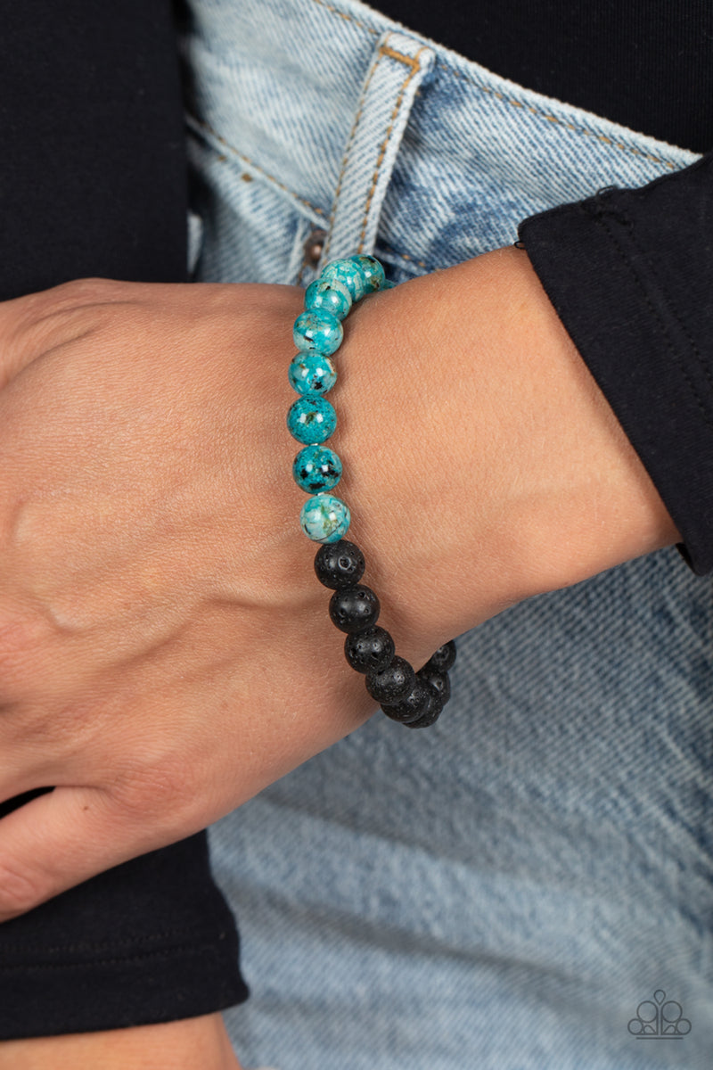 LAVA Language - Blue Bracelet - Paparazzi Accessories