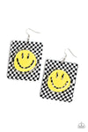 five-dollar-jewelry-cheeky-checkerboard-yellow-earrings-paparazzi-accessories