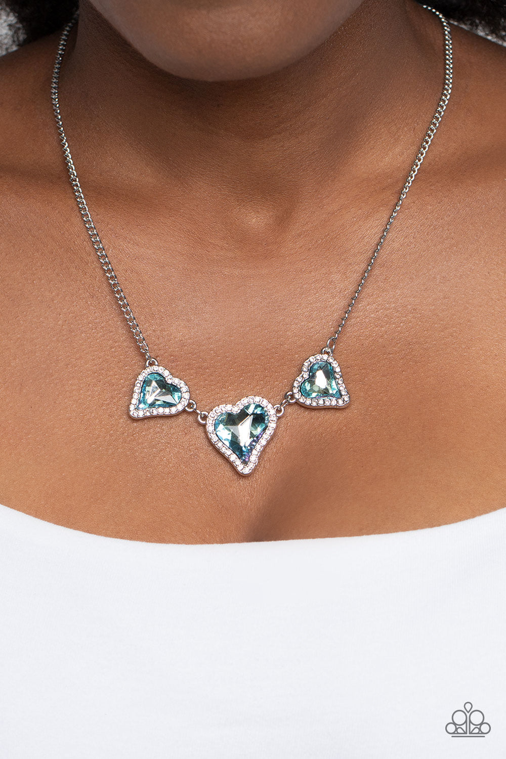 State of the HEART - Blue Necklace - Paparazzi Accessories