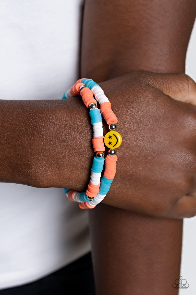 In SMILE - Orange Bracelet - Paparazzi Accessories
