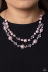 Parisian Pearls - Pink Necklace - Paparazzi Accessories