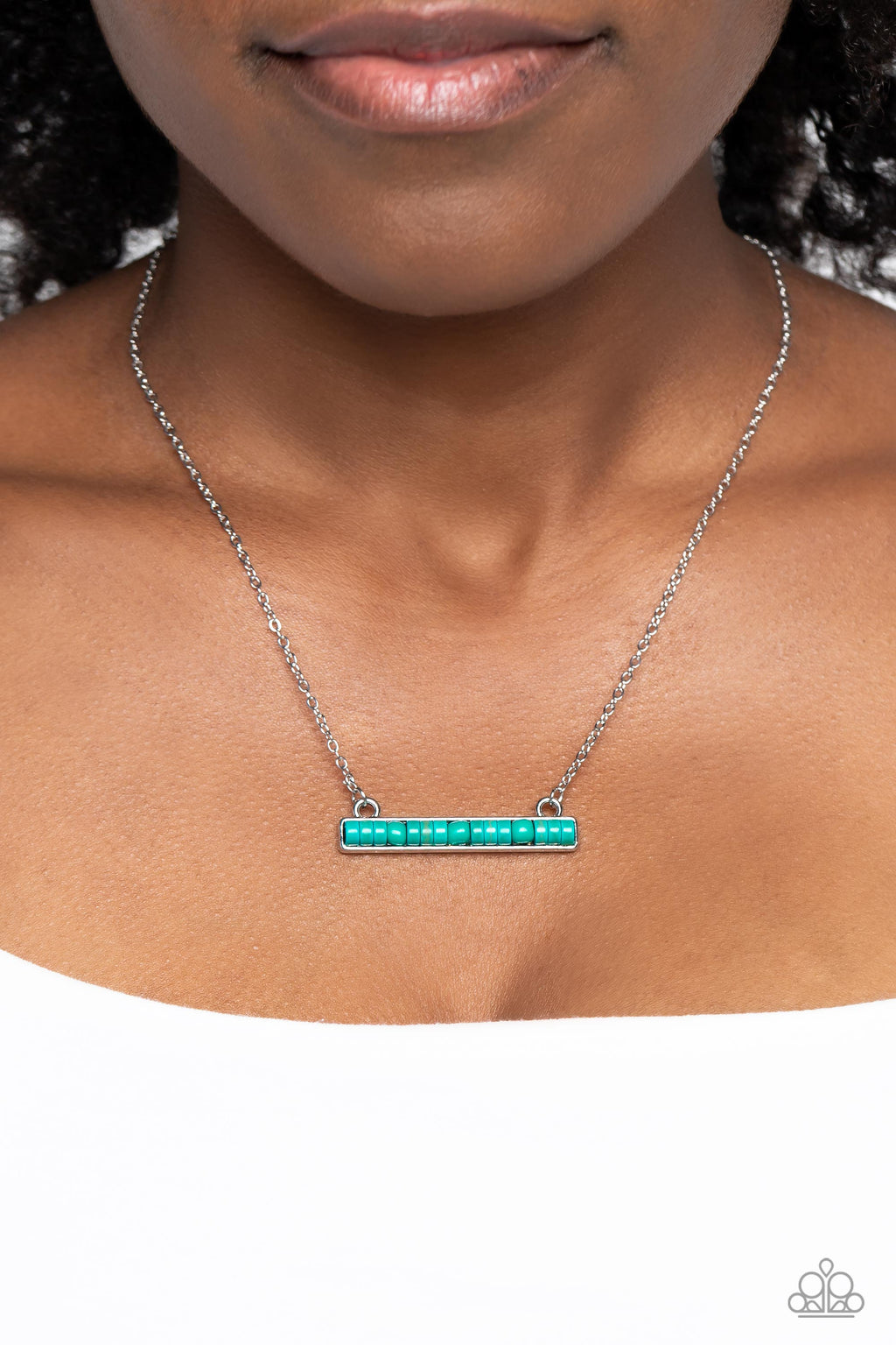 Barred Bohemian - Blue Necklace - Paparazzi Accessories