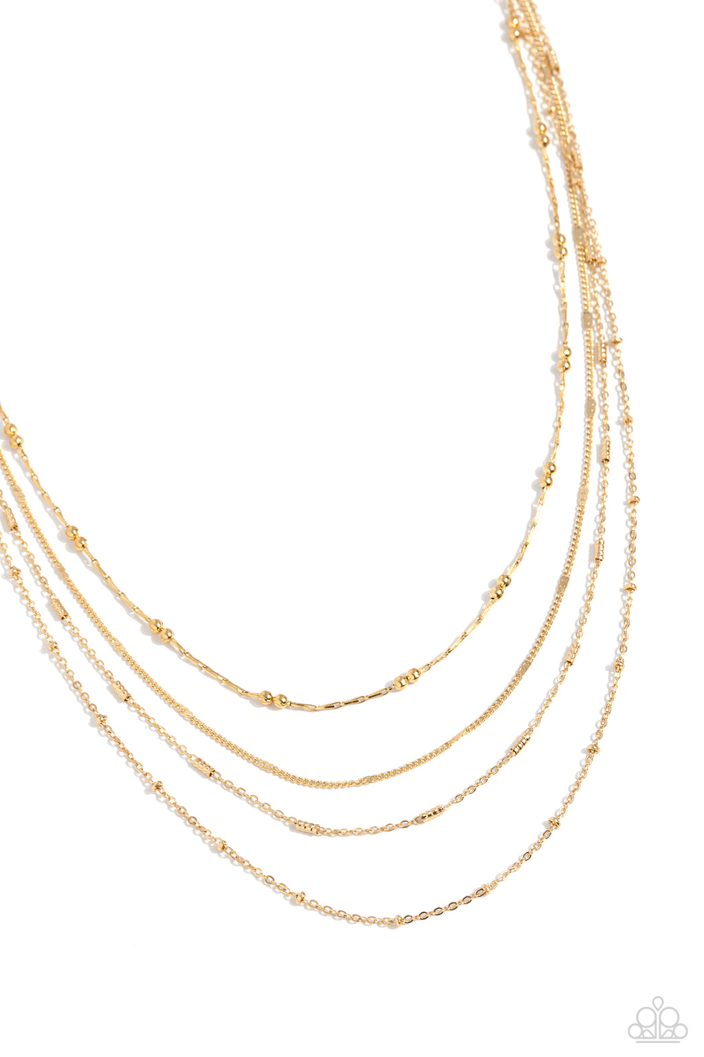 five-dollar-jewelry-studded-shimmer-gold-necklace-paparazzi-accessories