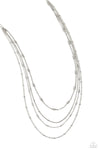 five-dollar-jewelry-studded-shimmer-silver-necklace-paparazzi-accessories