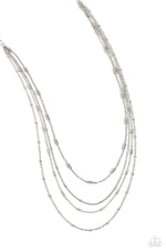 five-dollar-jewelry-studded-shimmer-silver-necklace-paparazzi-accessories