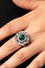 Twinkling Trance - Green Ring - Paparazzi Accessories