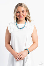 Warped Whimsicality - Blue Necklace - Paparazzi Accessories