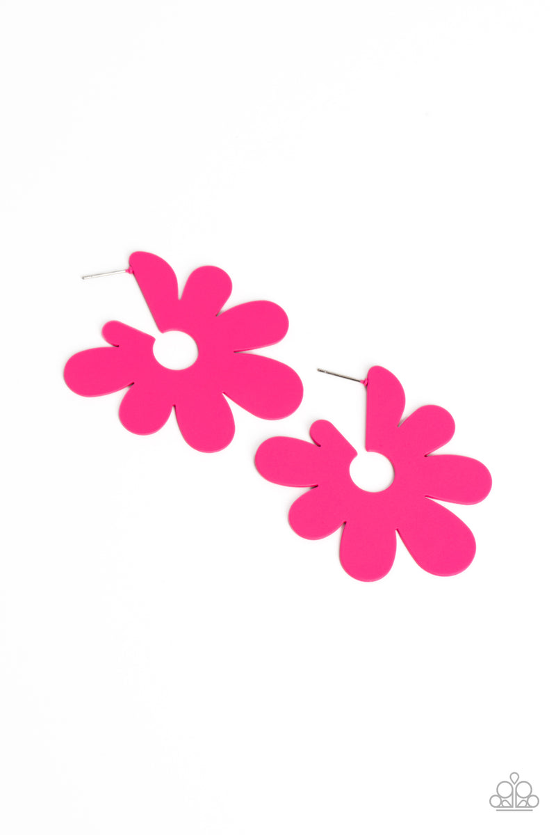 five-dollar-jewelry-flower-power-fantasy-pink-earrings-paparazzi-accessories