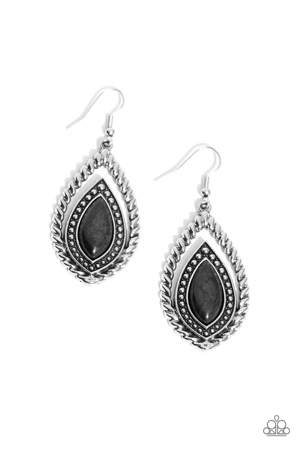 five-dollar-jewelry-twisted-trailblazer-black-earrings-paparazzi-accessories