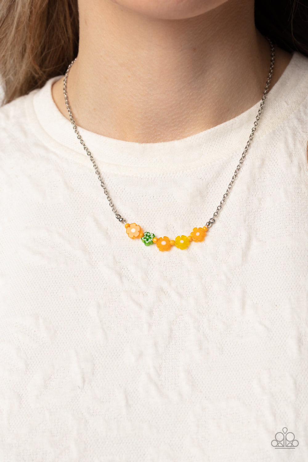 BOUQUET We Go - Orange Necklace - Paparazzi Accessories