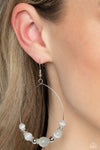 Cats Eye Charisma - White Earrings - Paparazzi Accessories