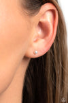 Dainty Details - White Post Earrings - Paparazzi Accessories