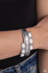 A League of Their STONE - White Bracelet - Paparazzi Accessories