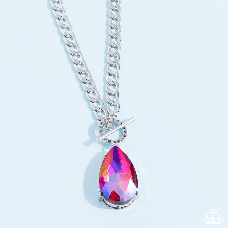 Edgy Exaggeration - Pink Necklace - Paparazzi Accessories