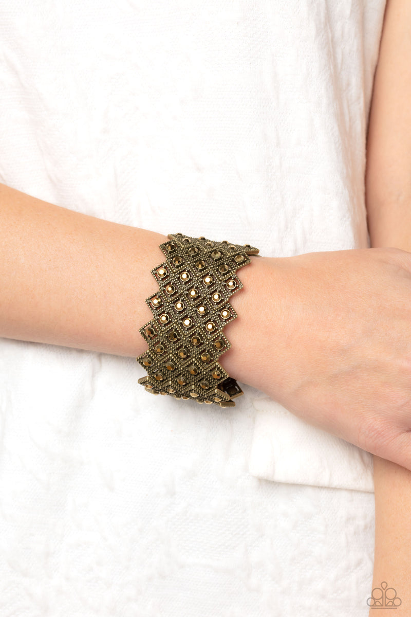 DECO in the Rough - Brass Bracelet - Paparazzi Accessories