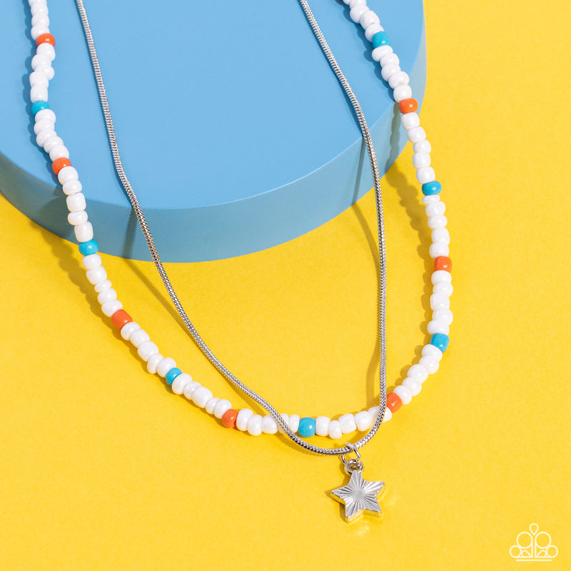 Starry Serendipity - White Necklace - Paparazzi Accessories