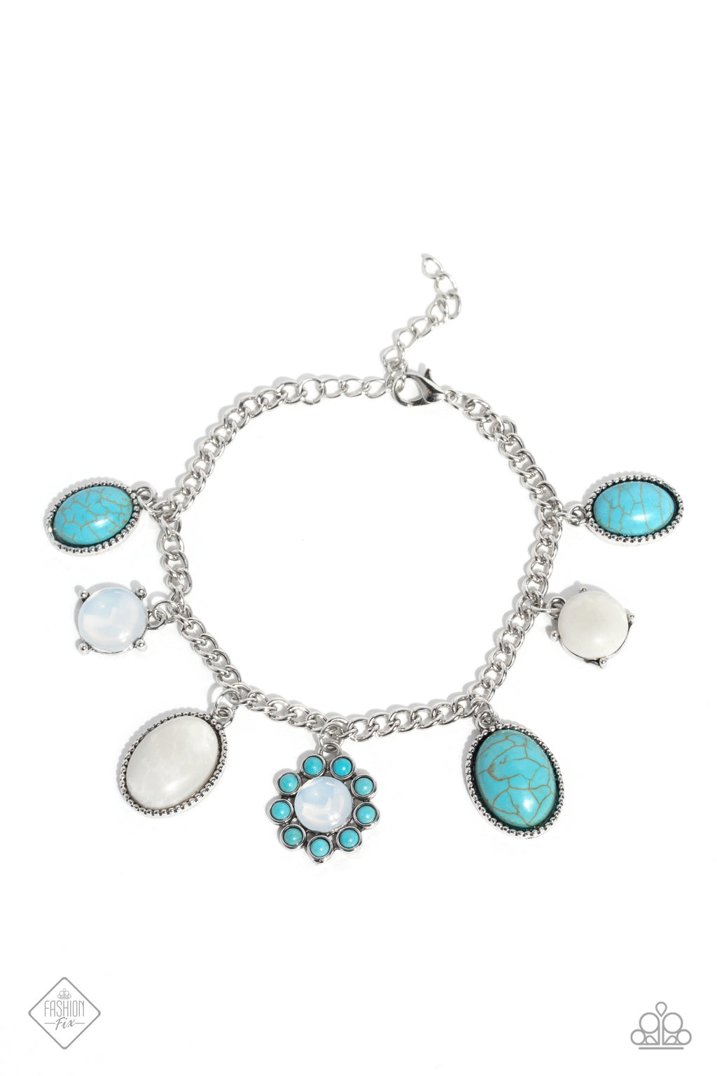 five-dollar-jewelry-cowboy-charm-blue-bracelet-paparazzi-accessories