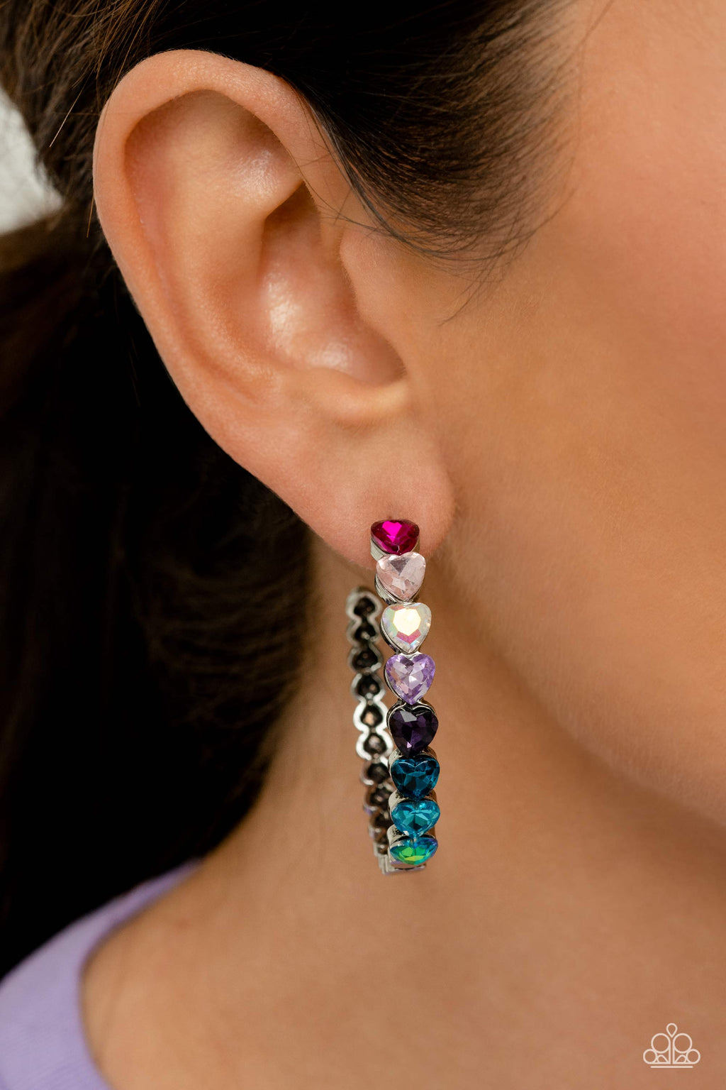 Hypnotic Heart Attack - Multi Earrings - Paparazzi Accessories