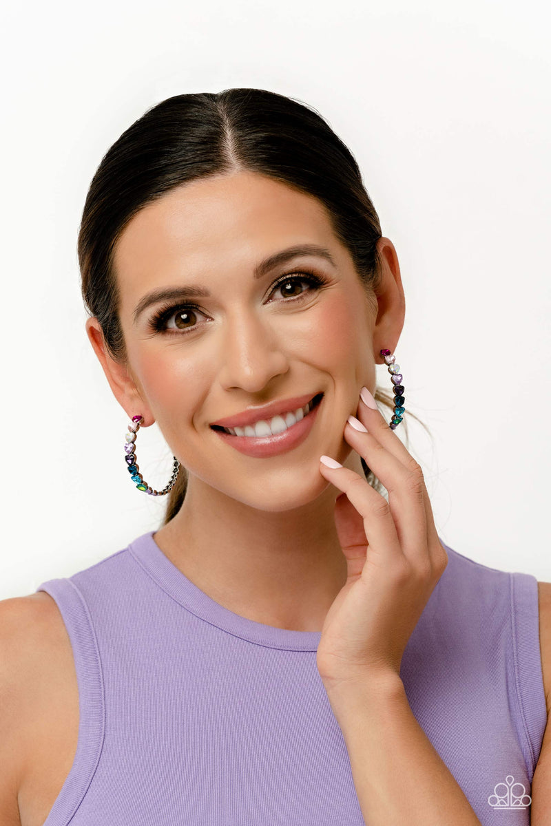 Hypnotic Heart Attack - Multi Earrings - Paparazzi Accessories