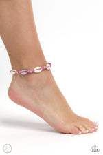 Beachcomber Ballad - Pink Anklet - Paparazzi Accessories