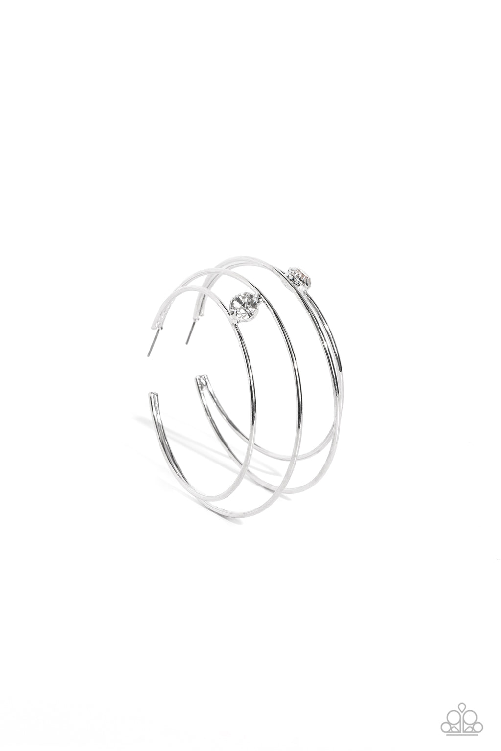 five-dollar-jewelry-theater-hoop-white-earrings-paparazzi-accessories