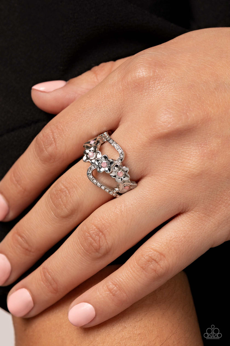 Captivating Corsage - Pink Ring - Paparazzi Accessories