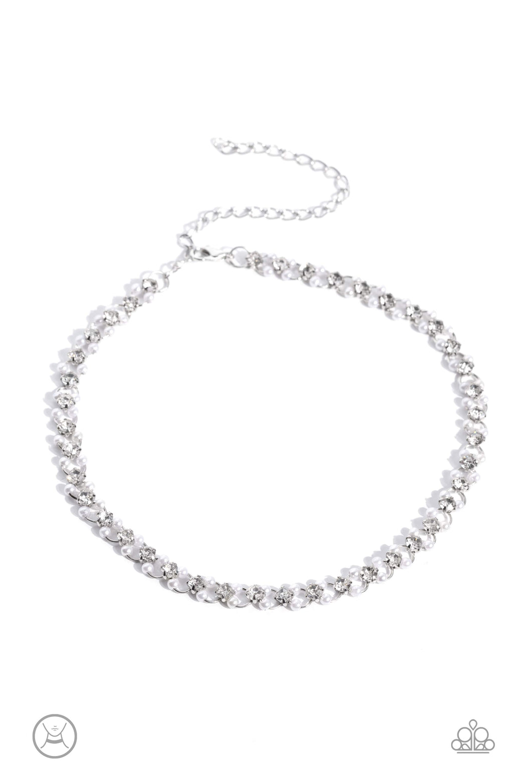 five-dollar-jewelry-classy-couture-white-necklace-paparazzi-accessories
