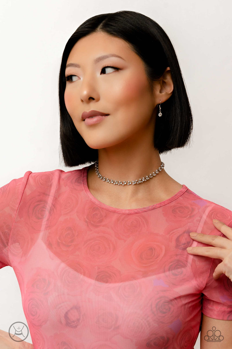 Classy Couture - White Necklace - Paparazzi Accessories
