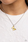 Butterfly Lullaby - Yellow Necklace - Paparazzi Accessories