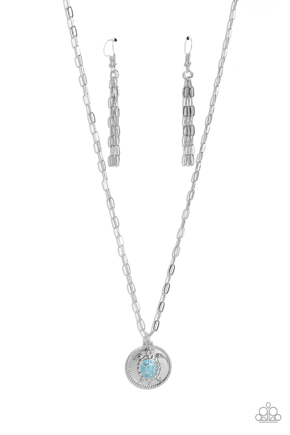 five-dollar-jewelry-sea-turtle-shimmer-blue-necklace-paparazzi-accessories