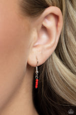 Charming Chance - Red Necklace - Paparazzi Accessories