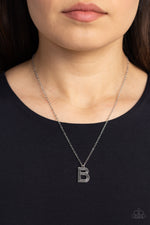 Leave Your Initials - Silver - B Necklace - Paparazzi Accessories