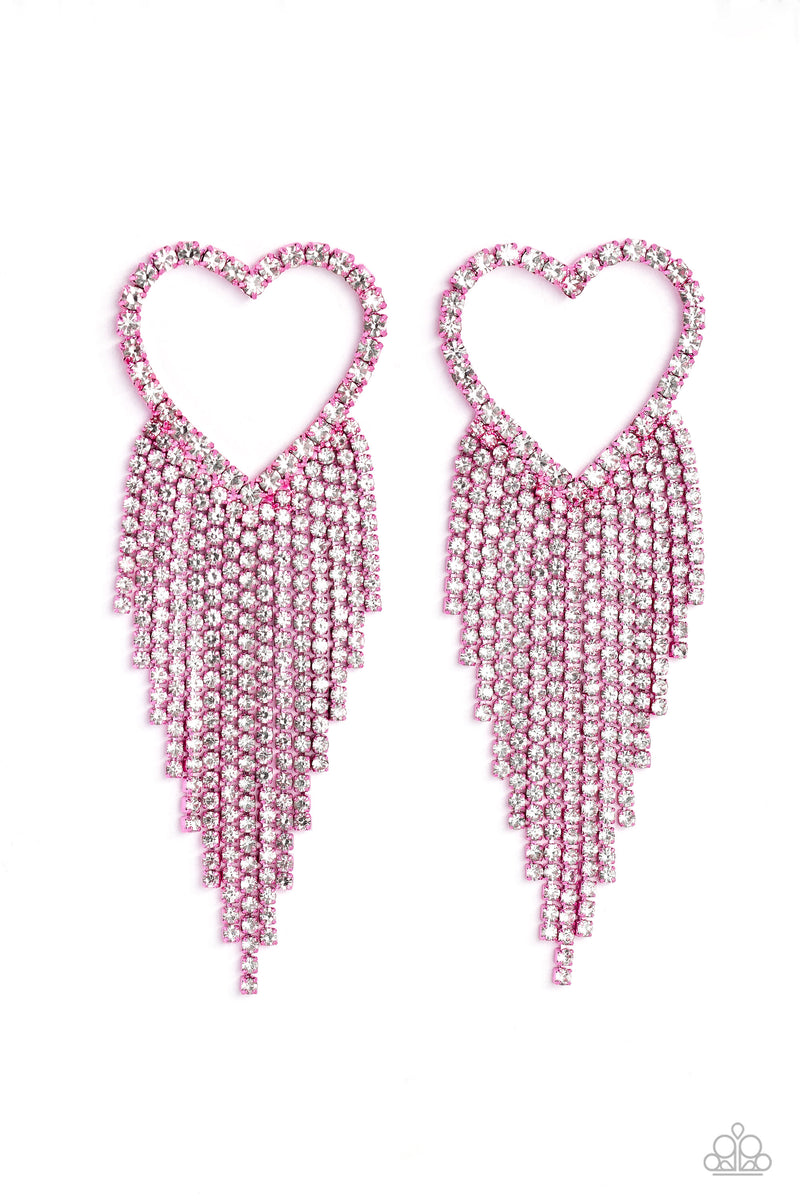 five-dollar-jewelry-sumptuous-sweethearts-pink-post earrings-paparazzi-accessories