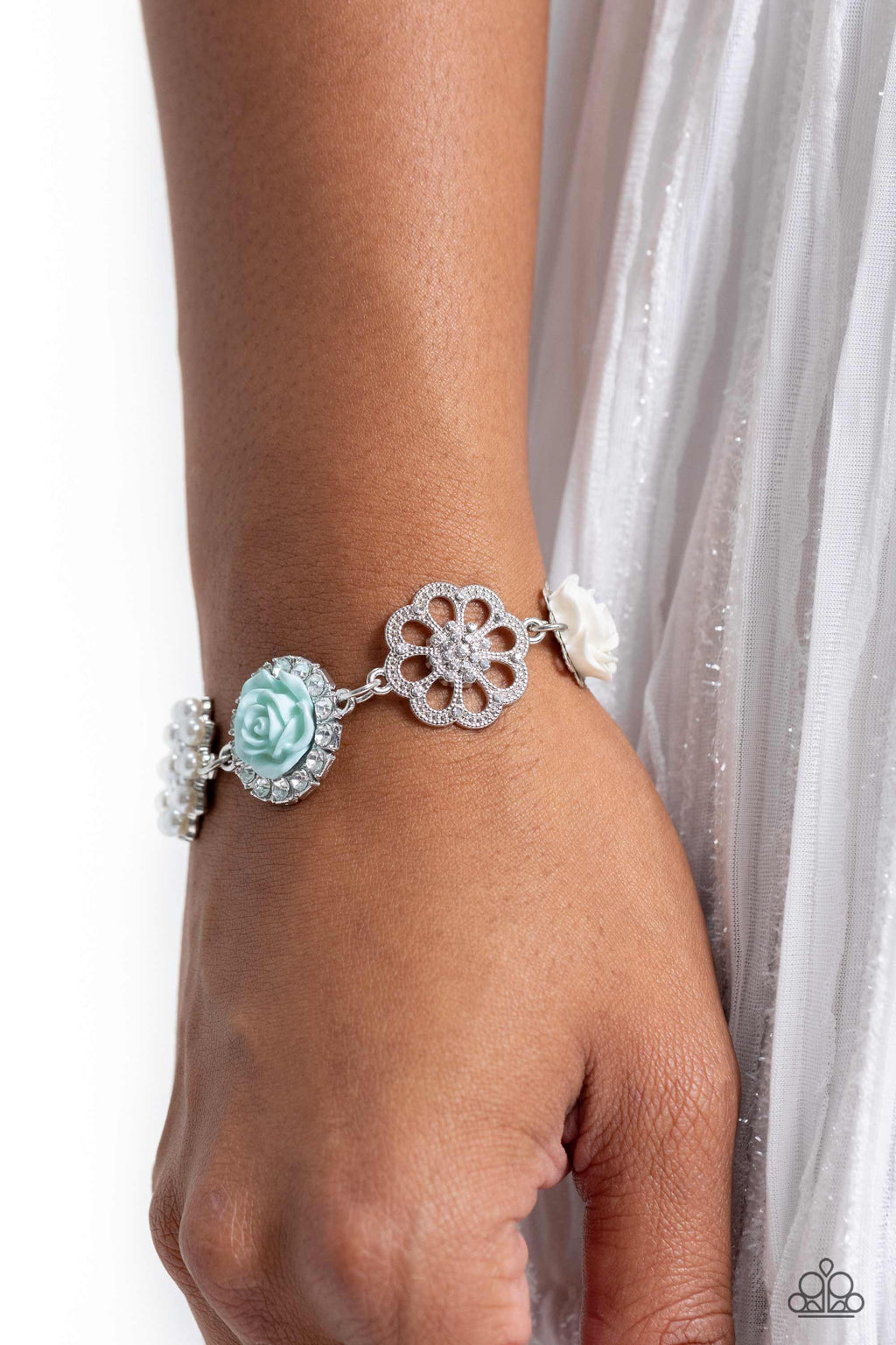Tea Party Theme - Blue Bracelet - Paparazzi Accessories