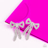 Just BOW With It - White Post Earrings - Paparazzi Accessories