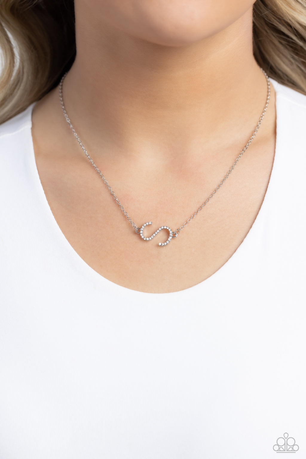 INITIALLY Yours - S - White Necklace - Paparazzi Accessories