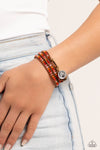 PAW-sitive Thinking - Orange Bracelet - Paparazzi Accessories