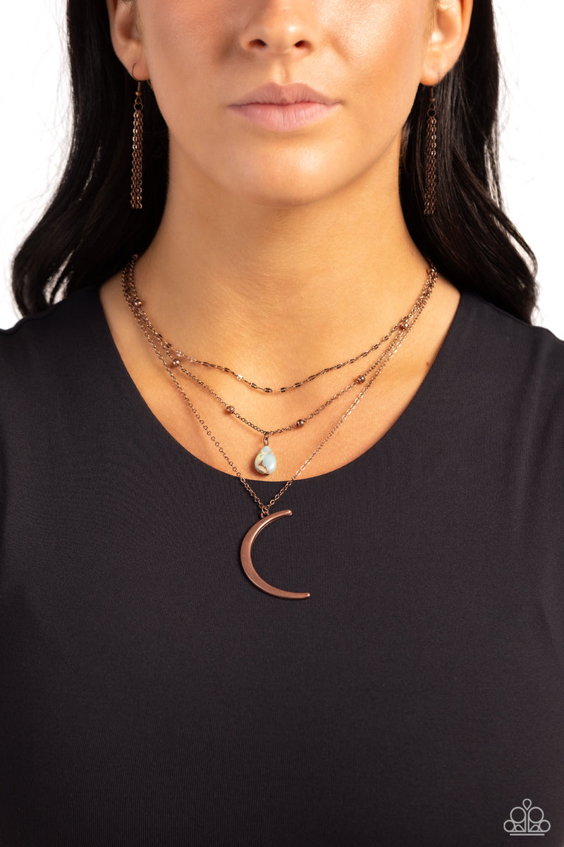 Lunar Landslide - Copper Necklace - Paparazzi Accessories
