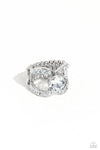 five-dollar-jewelry-bow-chicka-bow-wow-white-ring-paparazzi-accessories