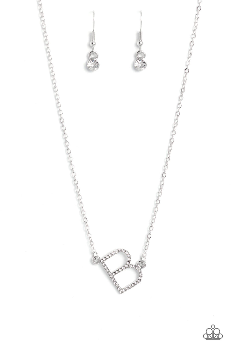 five-dollar-jewelry-initially-yours-b-white-paparazzi-accessories
