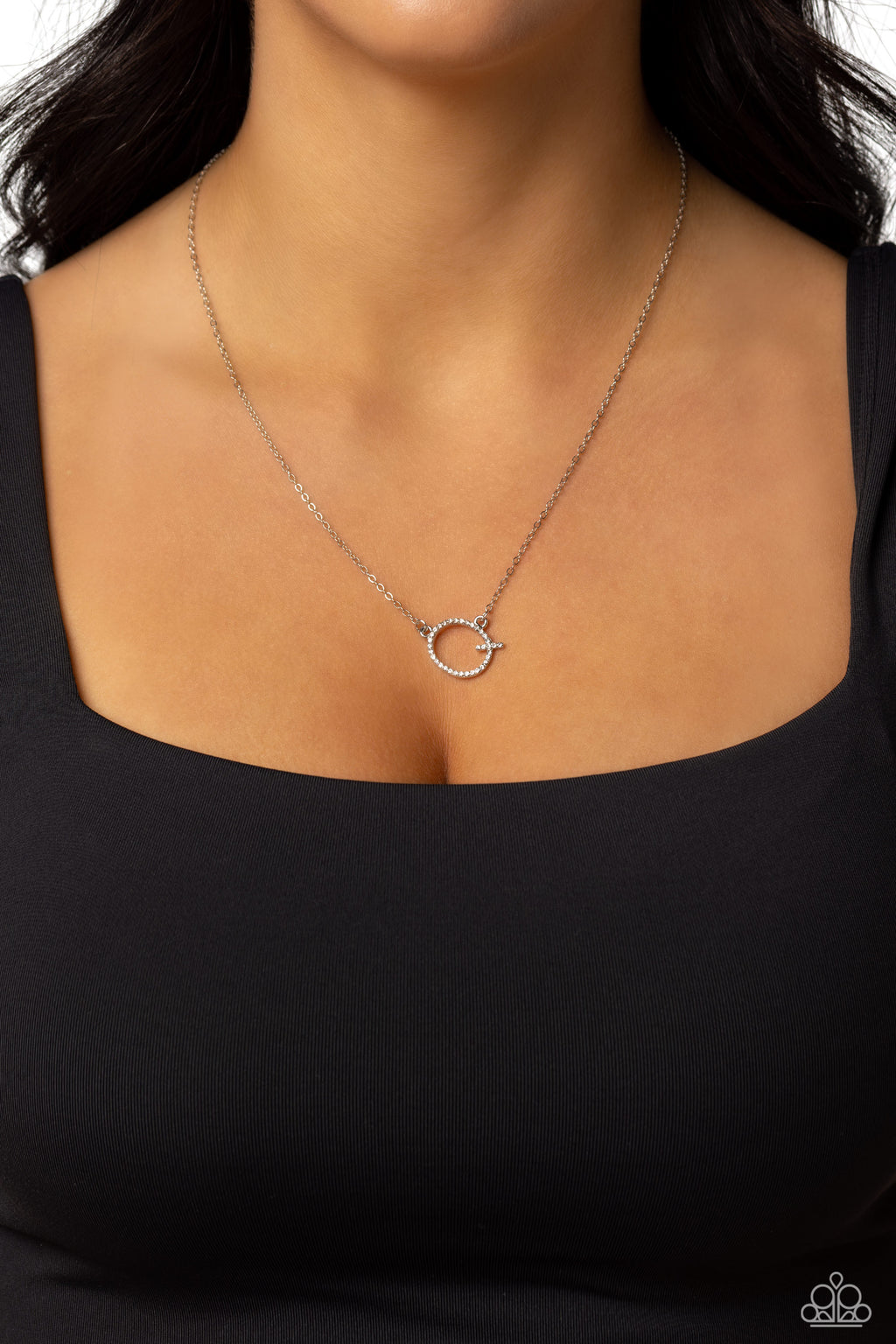 INITIALLY Yours - Q - White Necklace - Paparazzi Accessories