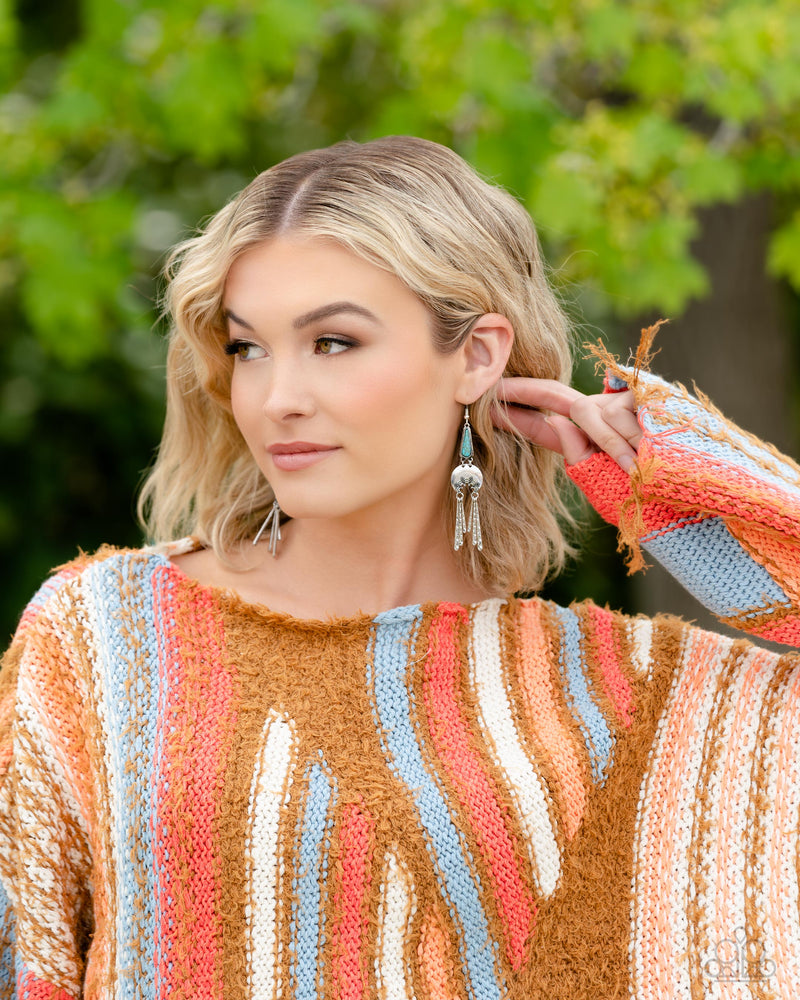 Highland Haute - Blue Earrings - Paparazzi Accessories