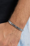 Fortune Favors The Fierce - Silver Mens Bracelet - Paparazzi Accessories