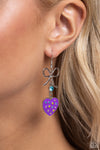 BOW Away Zone - Purple Earrings - Paparazzi Accessories