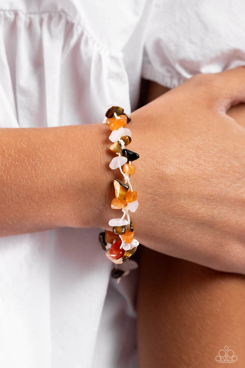 Knotted Kingdom - Orange Bracelet - Paparazzi Accessories