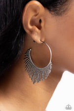 Tailored Tassel - Silver Earrings - Paparazzi Accessories
