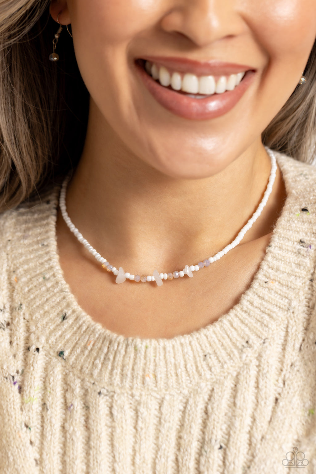Naturally Notorious - White Necklace - Paparazzi Accessories