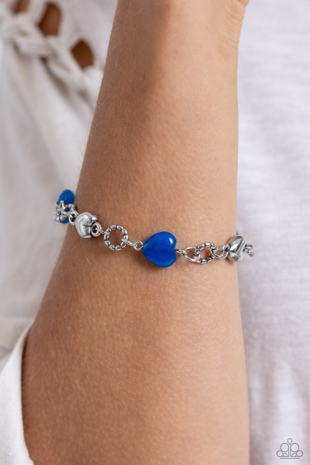 I Can Feel Your Heartbeat - Blue Bracelet - Paparazzi Accessories