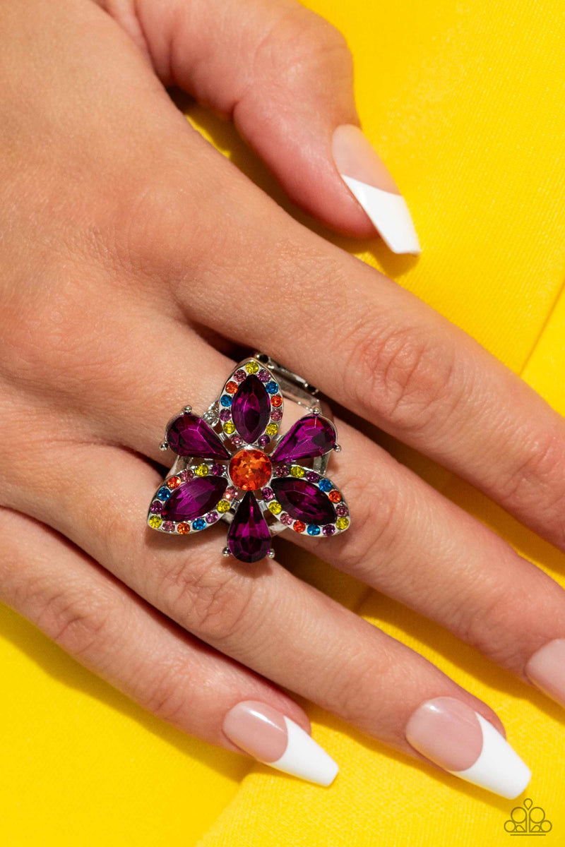 Blazing Blooms - Multi Ring - Paparazzi Accessories