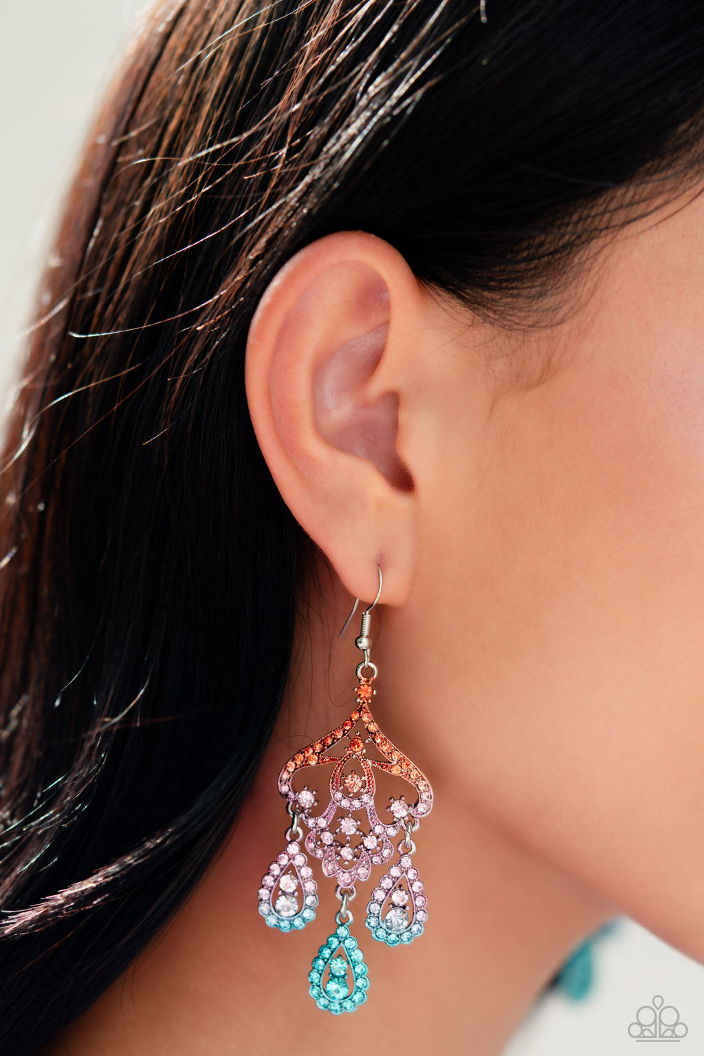 Chandelier Command - Multi Earrings - Paparazzi Accessories